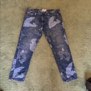 Current/Elliott Blue Floral Women Jeans